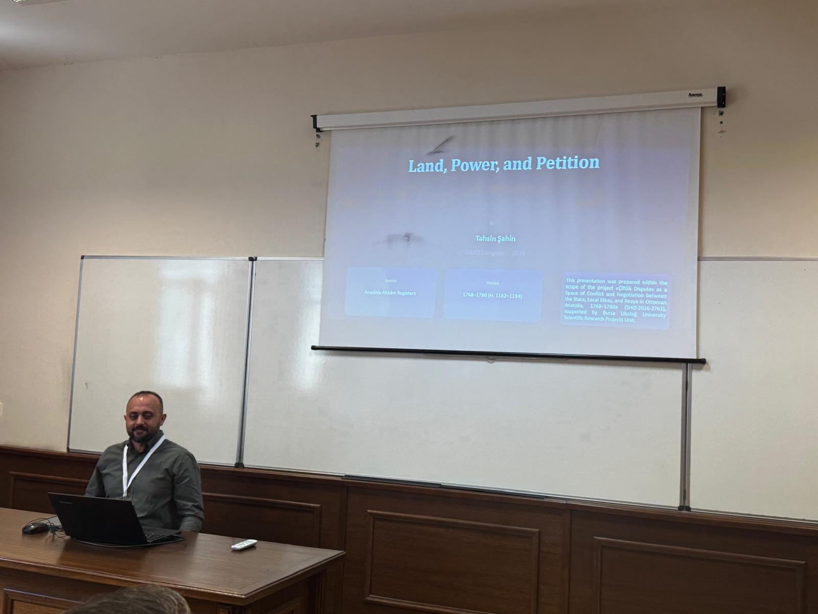 Bölümümüz öğretim görevlisi Arş. Gör. Dr. Tahsin Şahin CİEPO'da bildiri sundu.